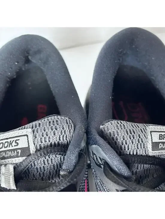 Brooks Pure Flow 7 Running Sneaker Shoes Womens US 10.5 B Black Lace-Up Low Top - Picture 11 of 16